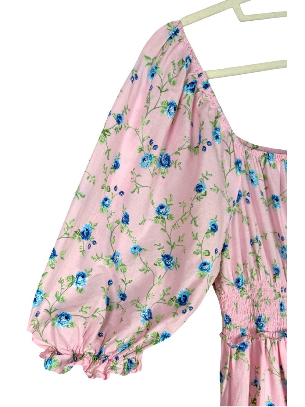 LoveShackFancy + Target Floral Pink Blue Midi Ruffled Smocked Dress
Size XL - Picture 7 of 9